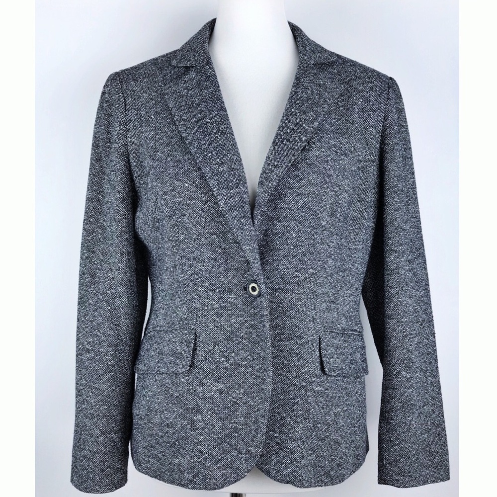 Talbots Grey and Navy blazer